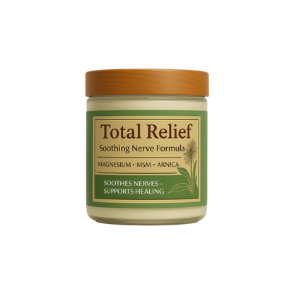 Total Relief Magnesium Cream - Topical Lotion for Muscles & Joints, 3.5 oz Formulated with Magnesium Chloride, MSM, Arnica & B6, Lightweight & Fast-Absorbing Cream for Joints & Legs, Pack of 1