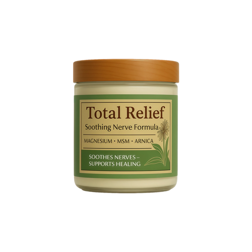 Total Relief Magnesium Cream - Topical Lotion for Muscles & Joints, 3.5 oz Formulated with Magnesium Chloride, MSM, Arnica & B6, Lightweight & Fast-Absorbing Cream for Joints & Legs, Pack of 1