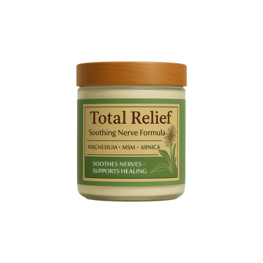 Total Relief Magnesium Cream - Topical Lotion for Muscles & Joints, 3.5 oz Formulated with Magnesium Chloride, MSM, Arnica & B6, Lightweight & Fast-Absorbing Cream for Joints & Legs, Pack of 1